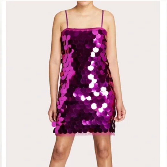 Milly Magenta Sequin Dress - Brand new - Size 2 - Picture 1 of 6